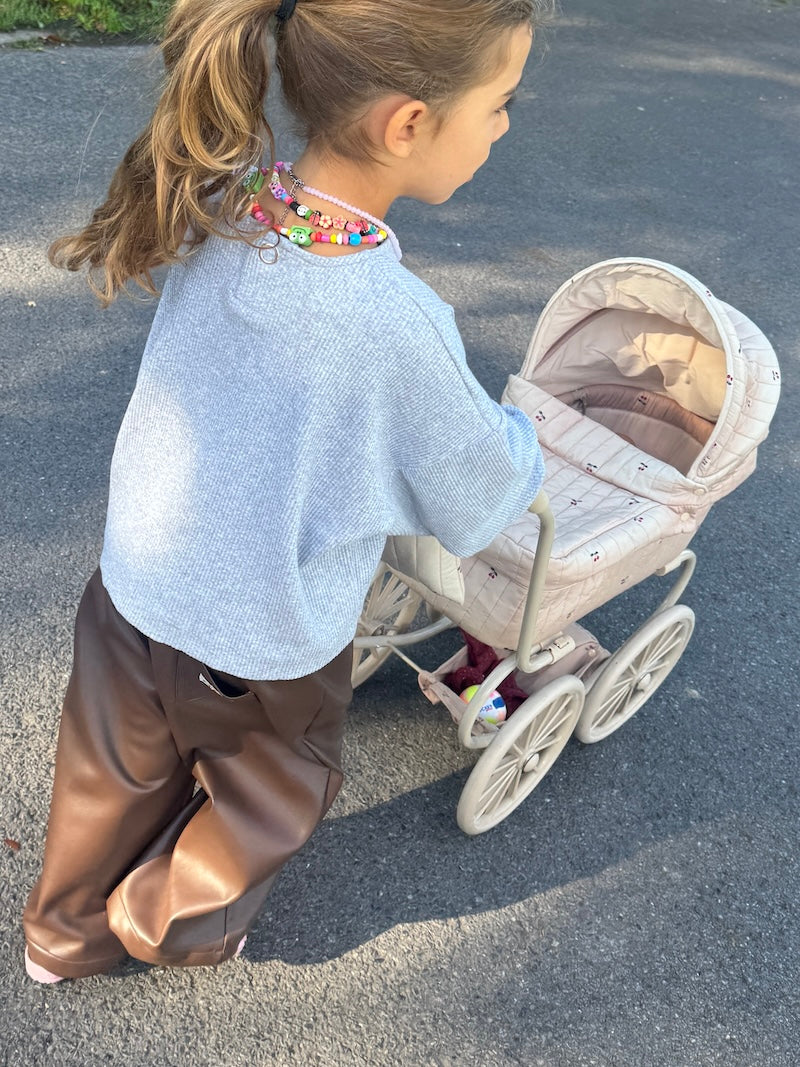 Bibi Rib Top Grey