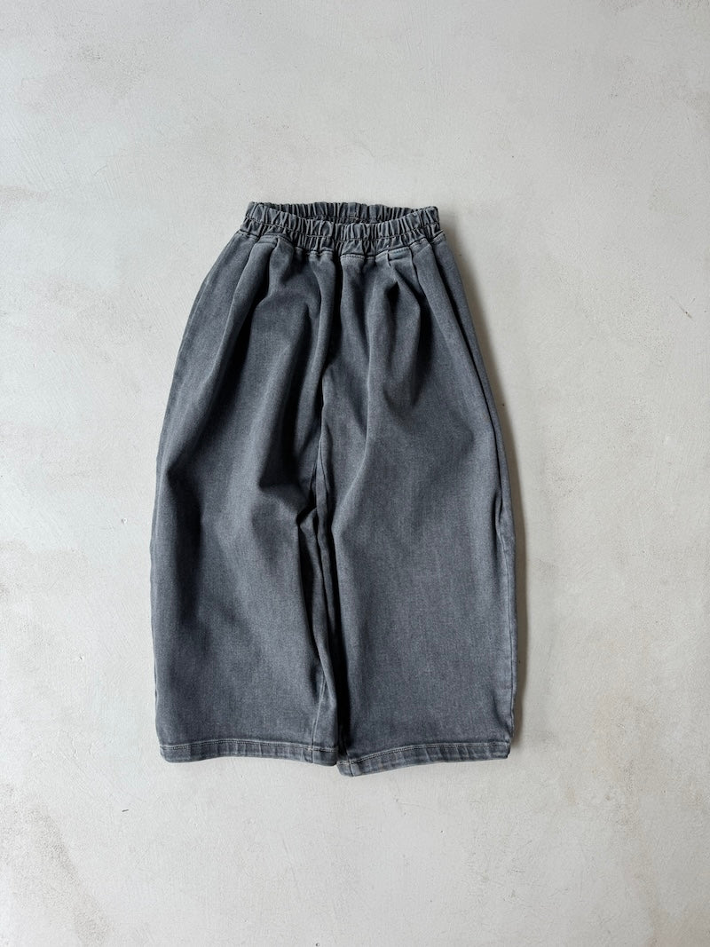 Washed Grey Balloon Jeans