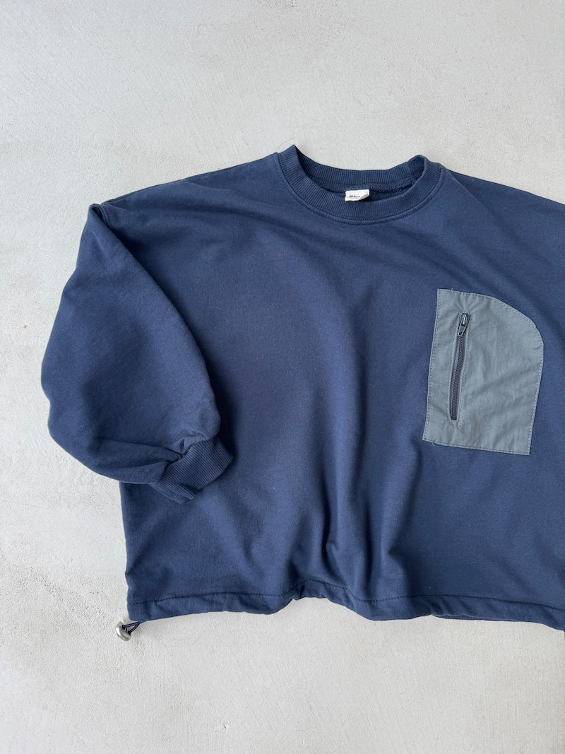 Navy Zip Pocket Jumper