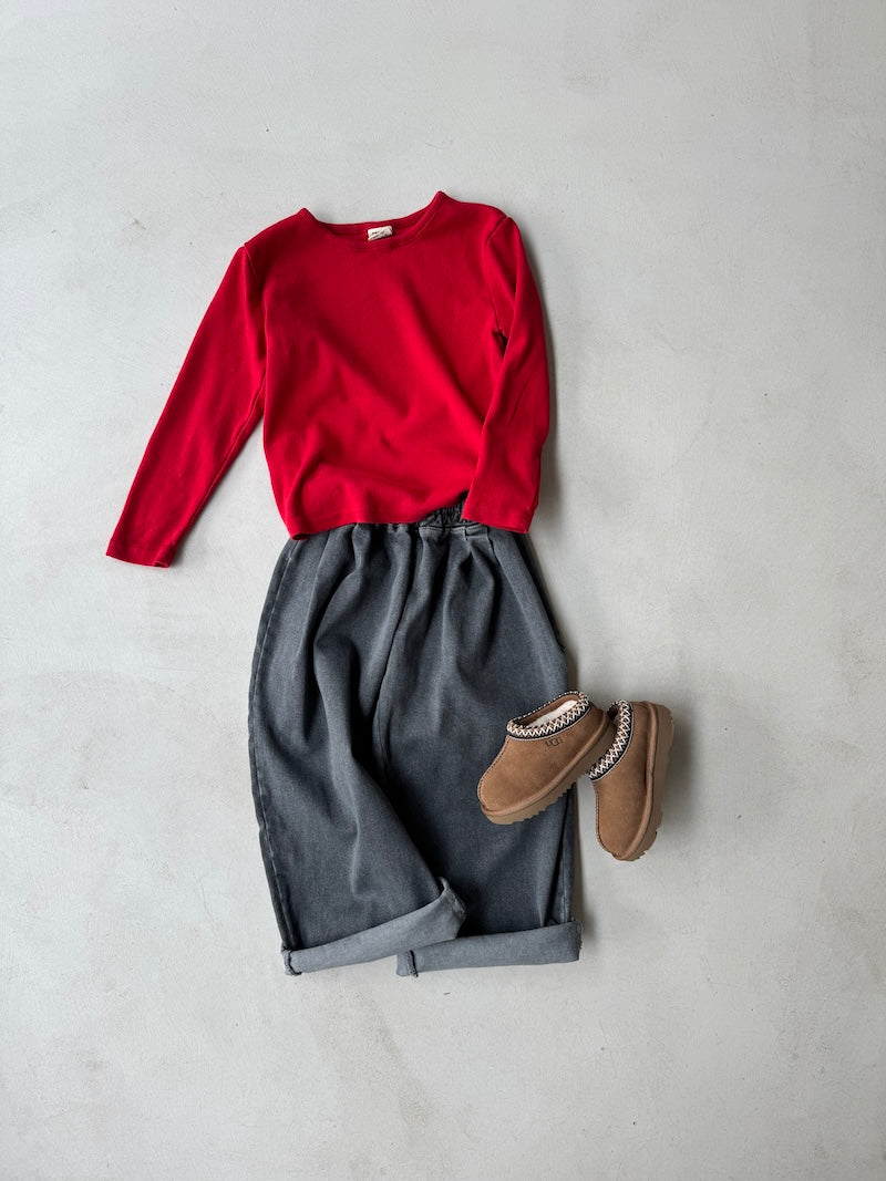 Washed Grey Balloon Jeans