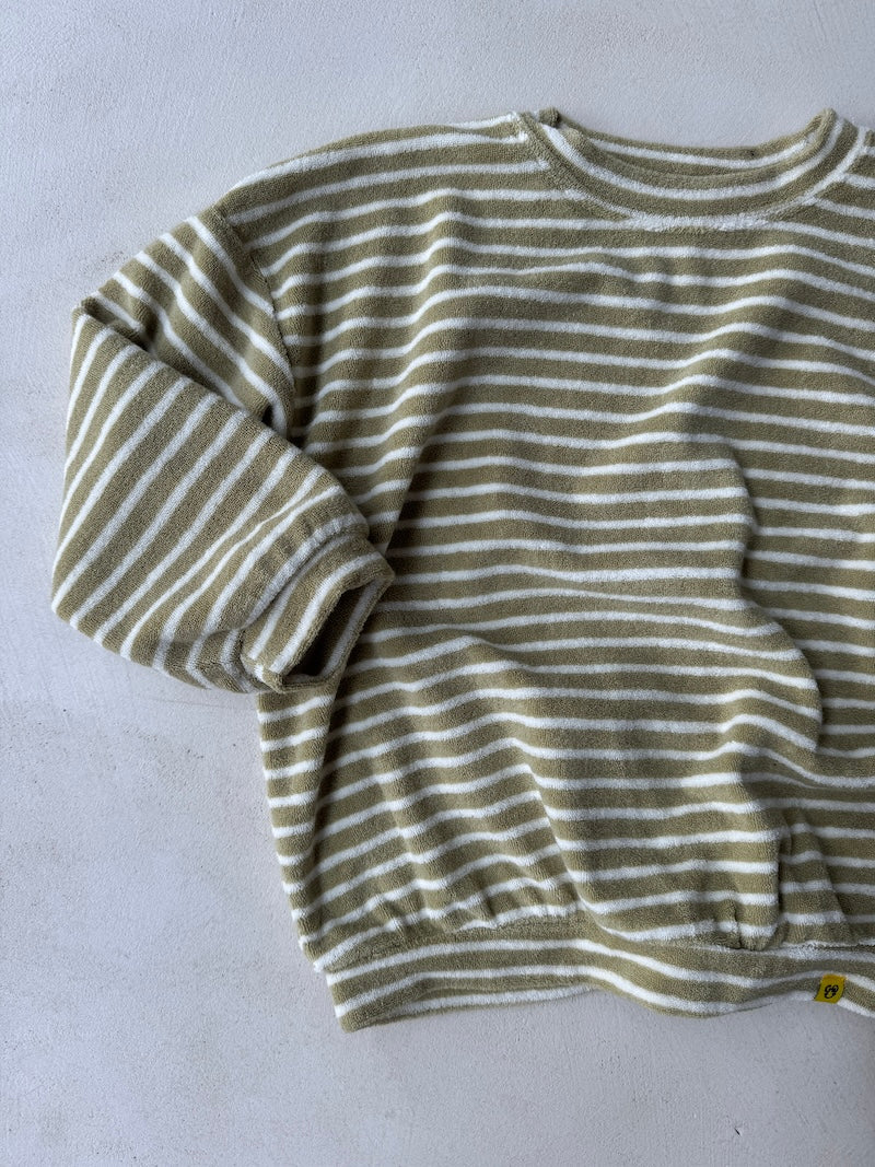 Terry Stripes Sweatshirt
