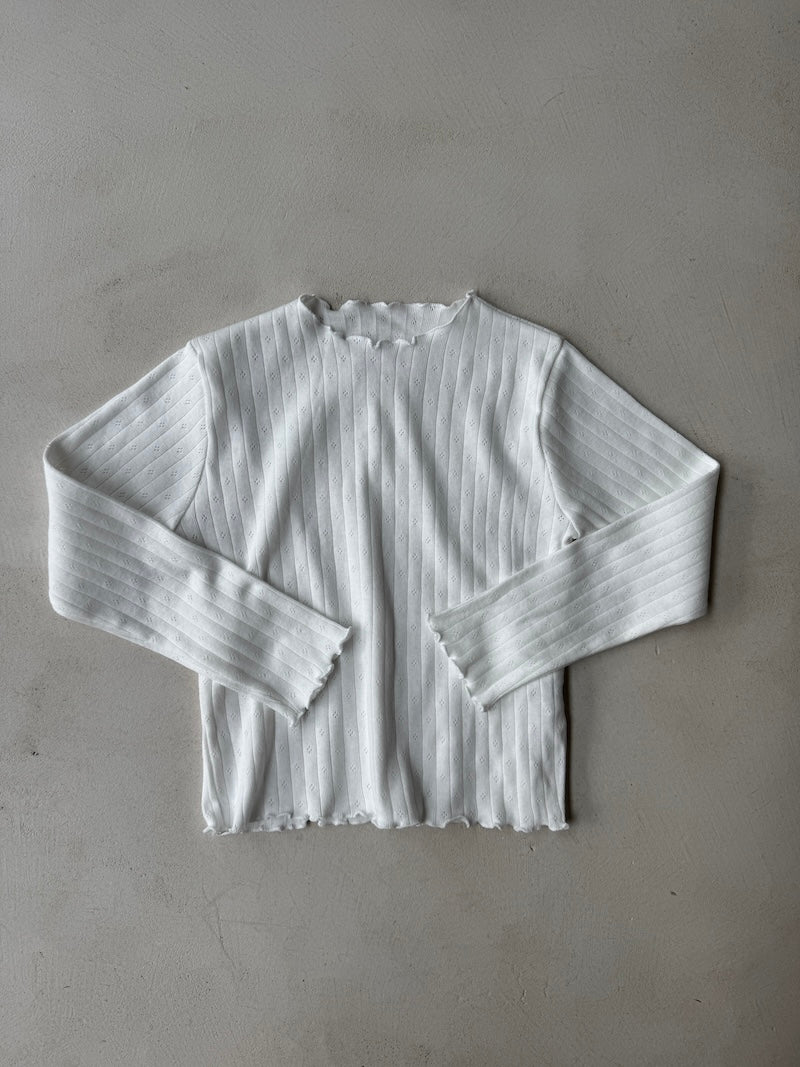 JTM Eyelet Top White