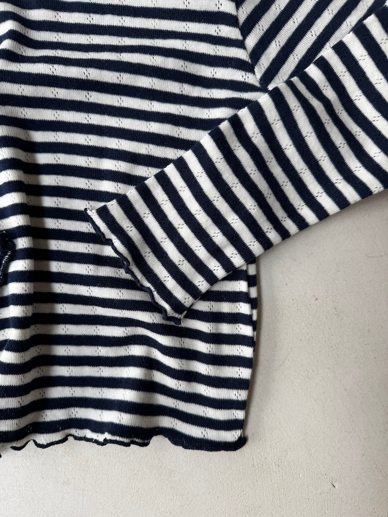 JTM Eyelet Striped Top