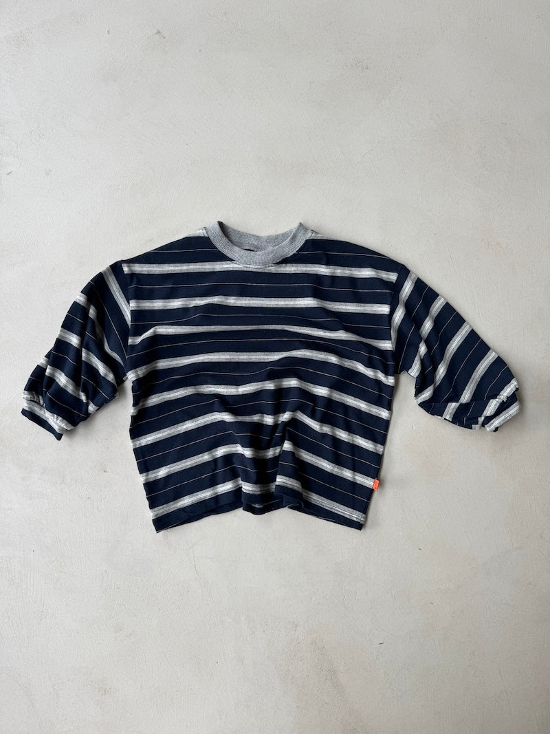Navy Boxy Stripes Jumper