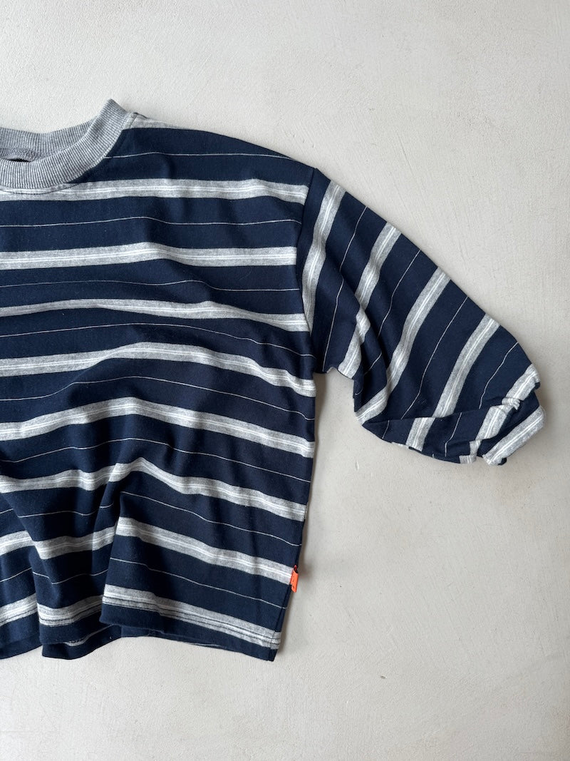 Navy Boxy Stripes Jumper