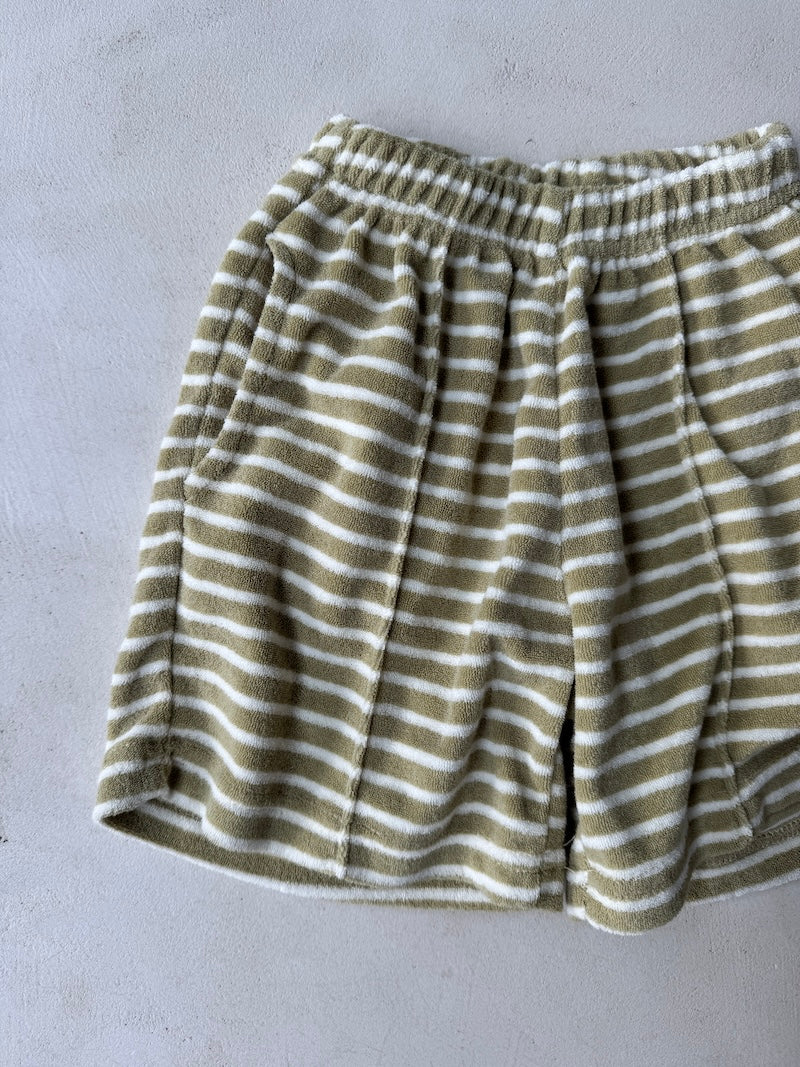 Terry Stripes Shorts