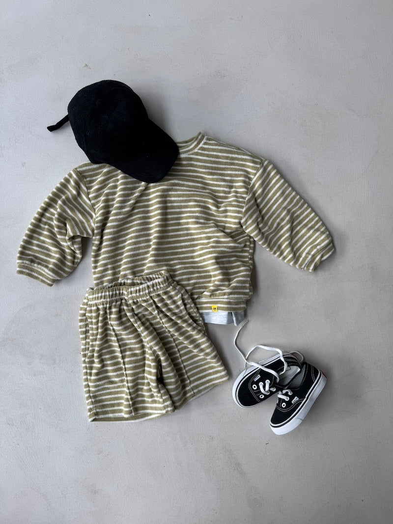 Terry Stripes Sweatshirt