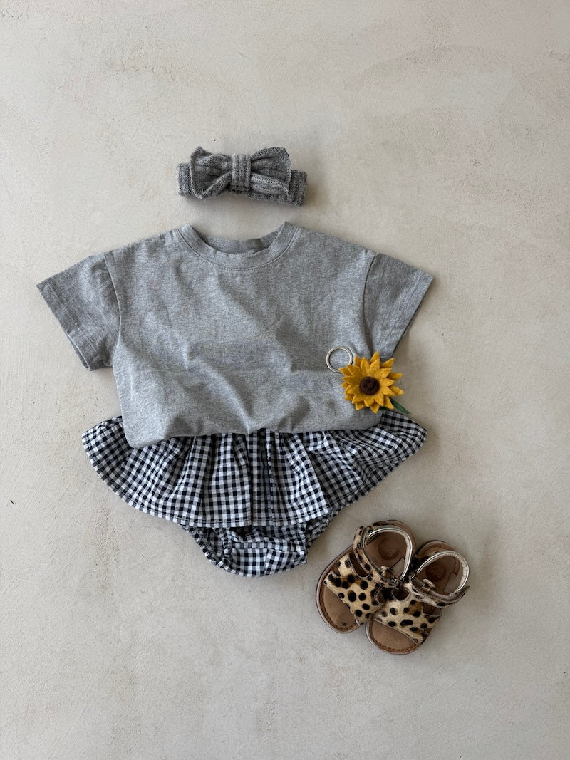 Navy Vichy Ruffle Bloomer