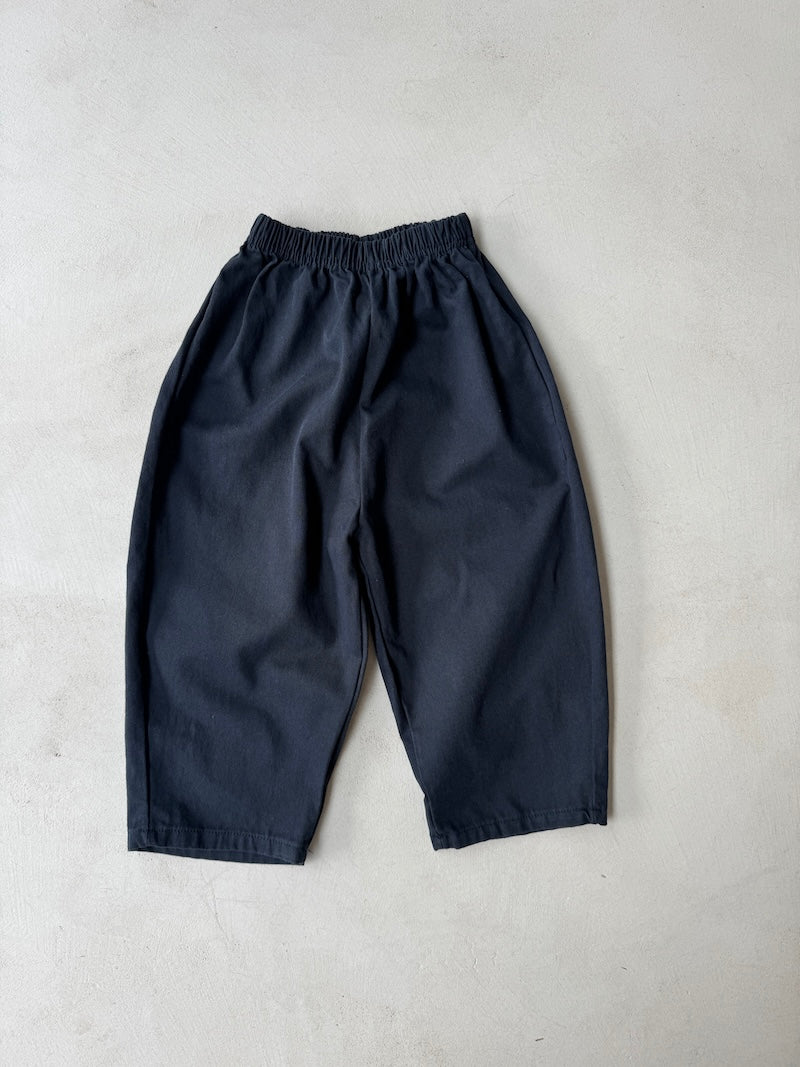 Navy Cotton Twill Pants