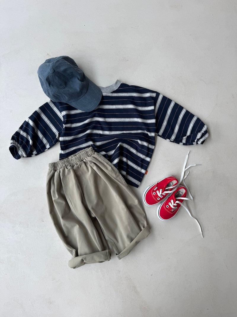 Navy Boxy Stripes Jumper