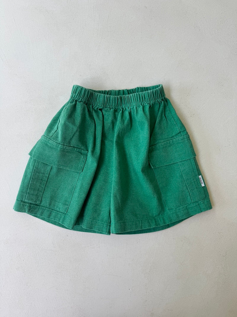 Green Cargo Shorts