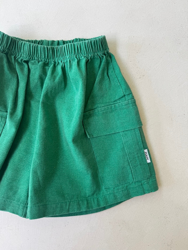 Green Cargo Shorts