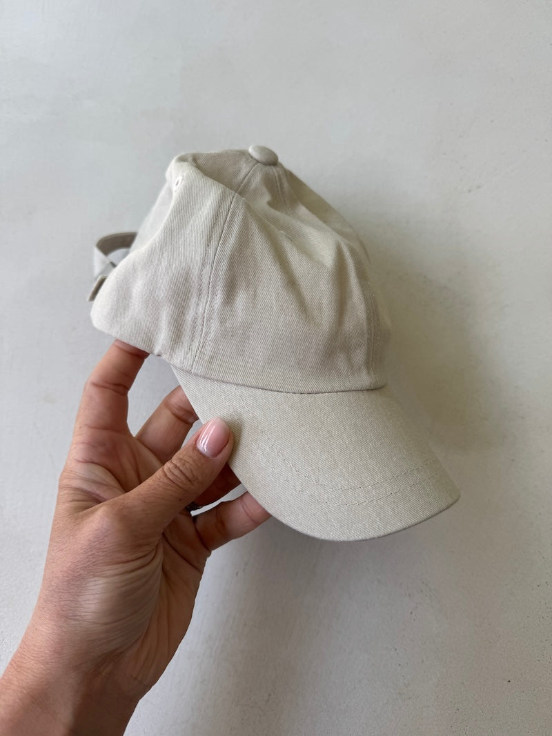 Beige Cotton Cap