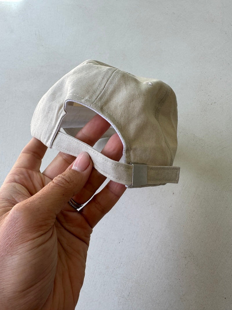 Beige Cotton Cap
