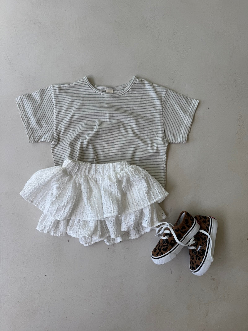 Nunu Short Base Striped Tee