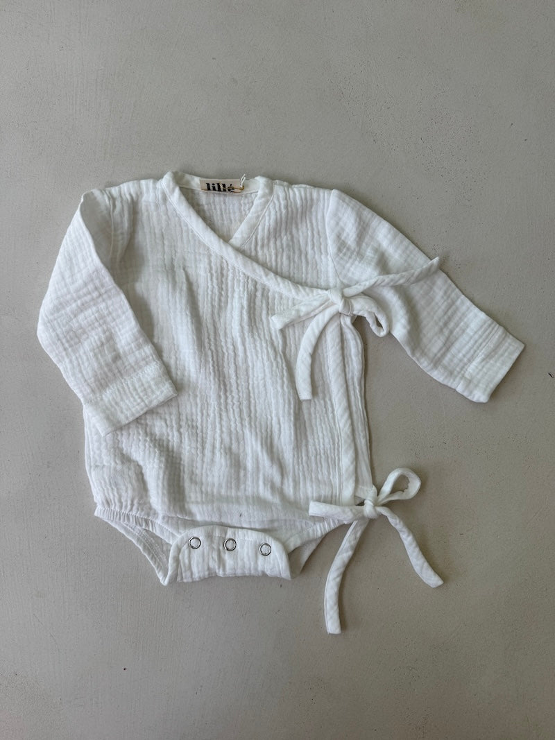 Bebe Muslin Crossover Romper