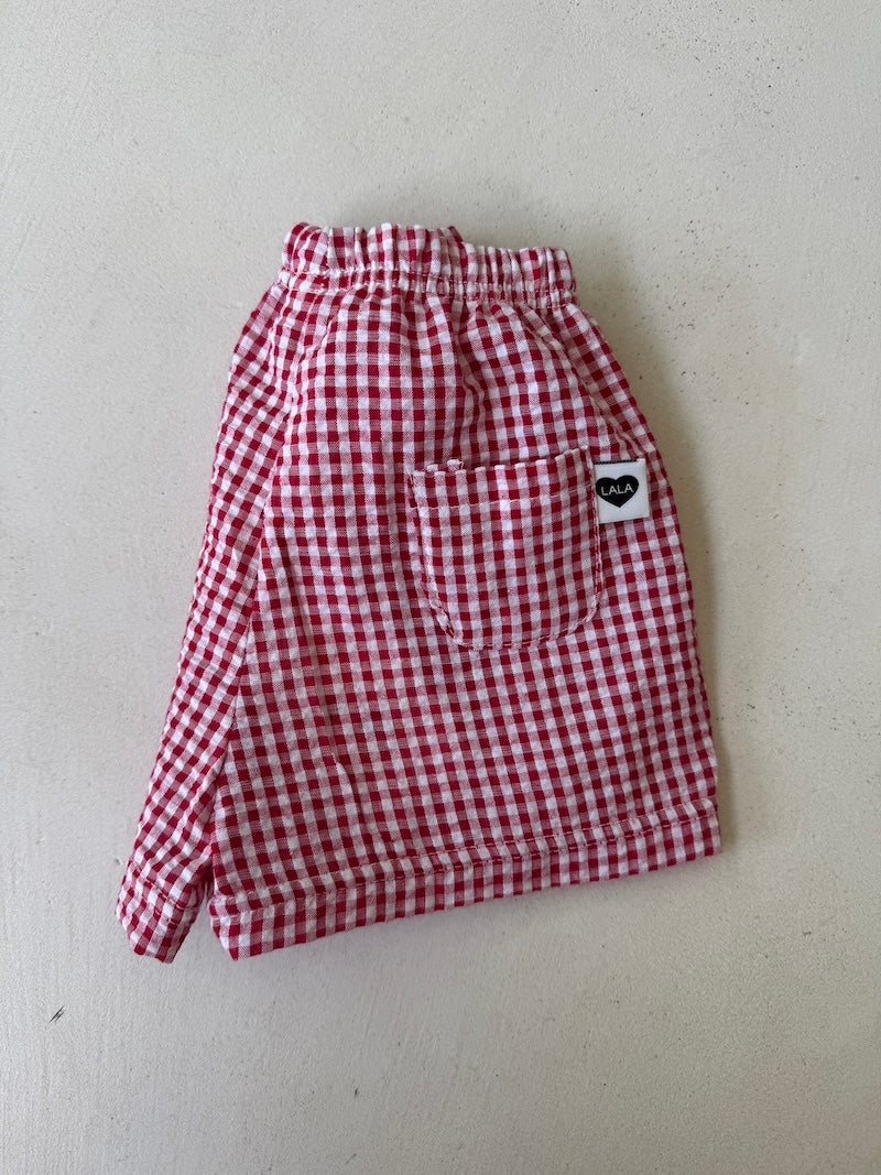 Bebe Vichy Shorts Red