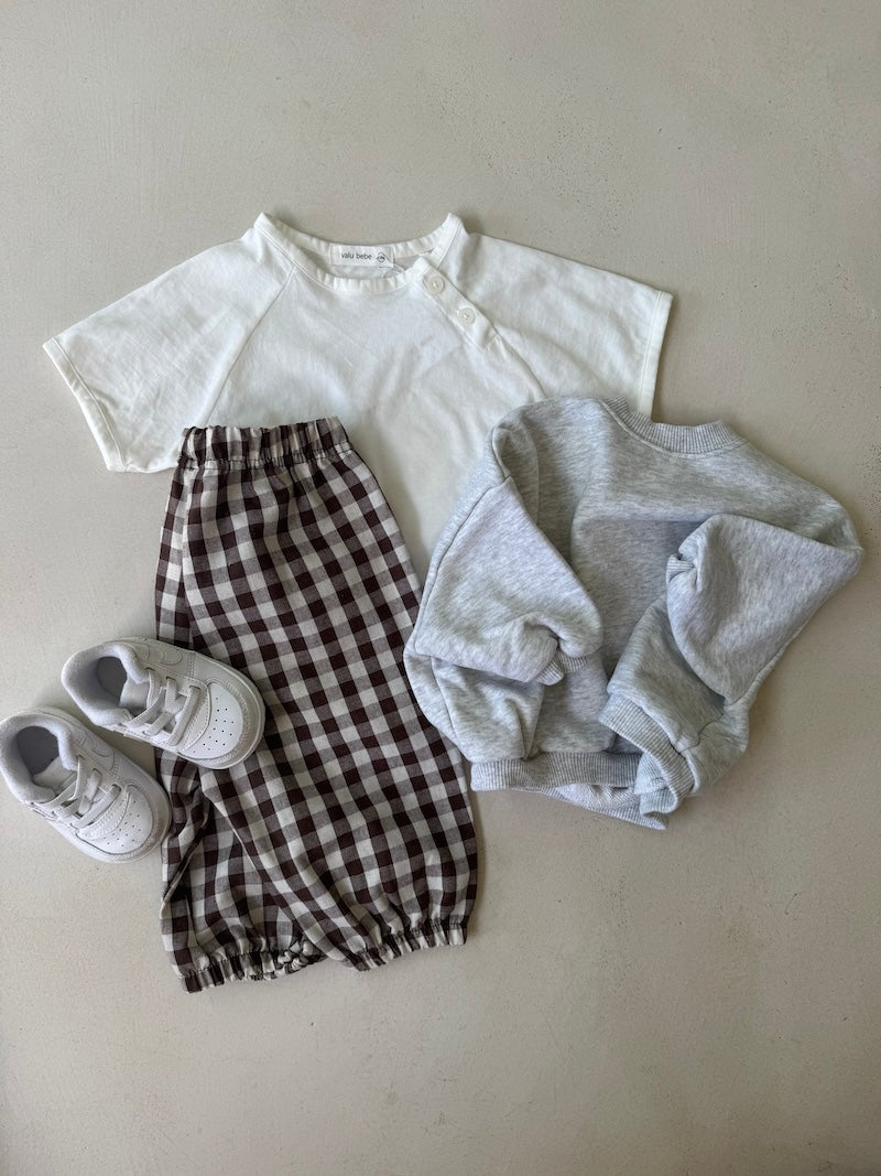 Bebe Checked Cotton Pants