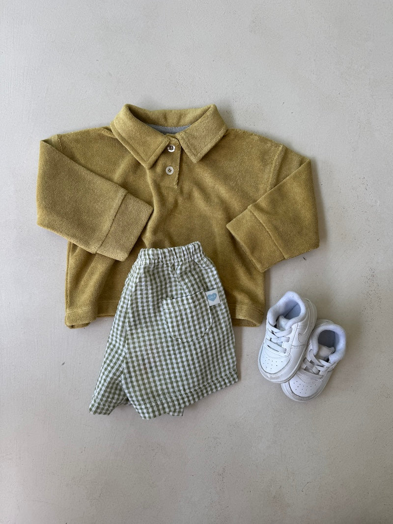 Bebe Vichy Shorts Olive