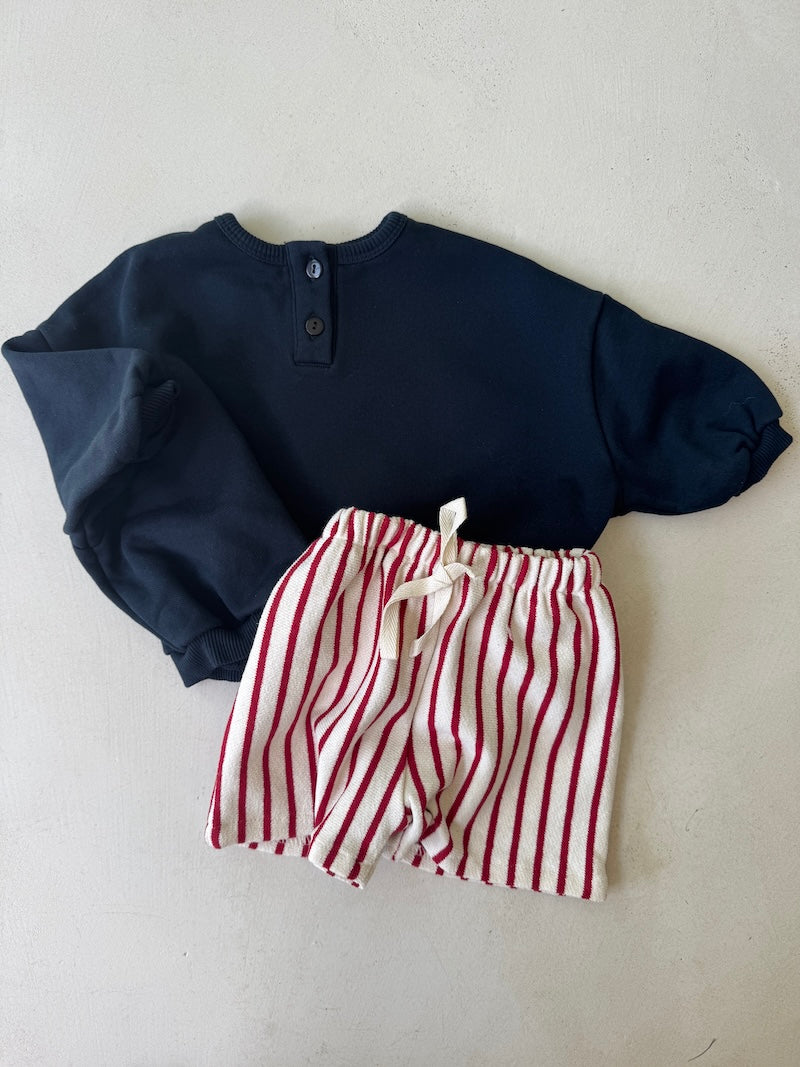 Bebe Striped Cotton Shorts