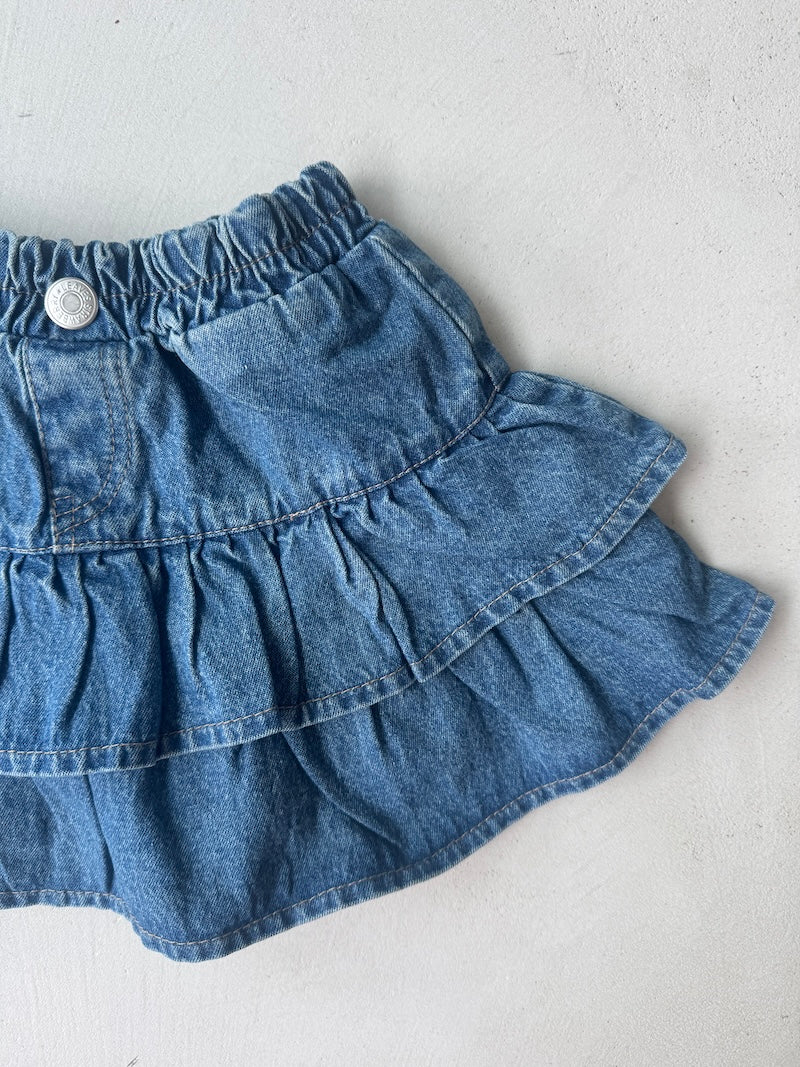 Denim Flow Skirt