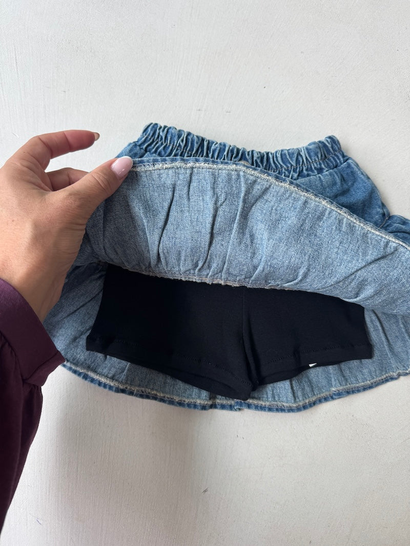 Denim Flow Skirt