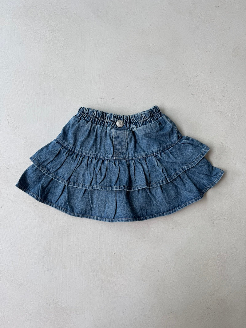 Denim Flow Skirt