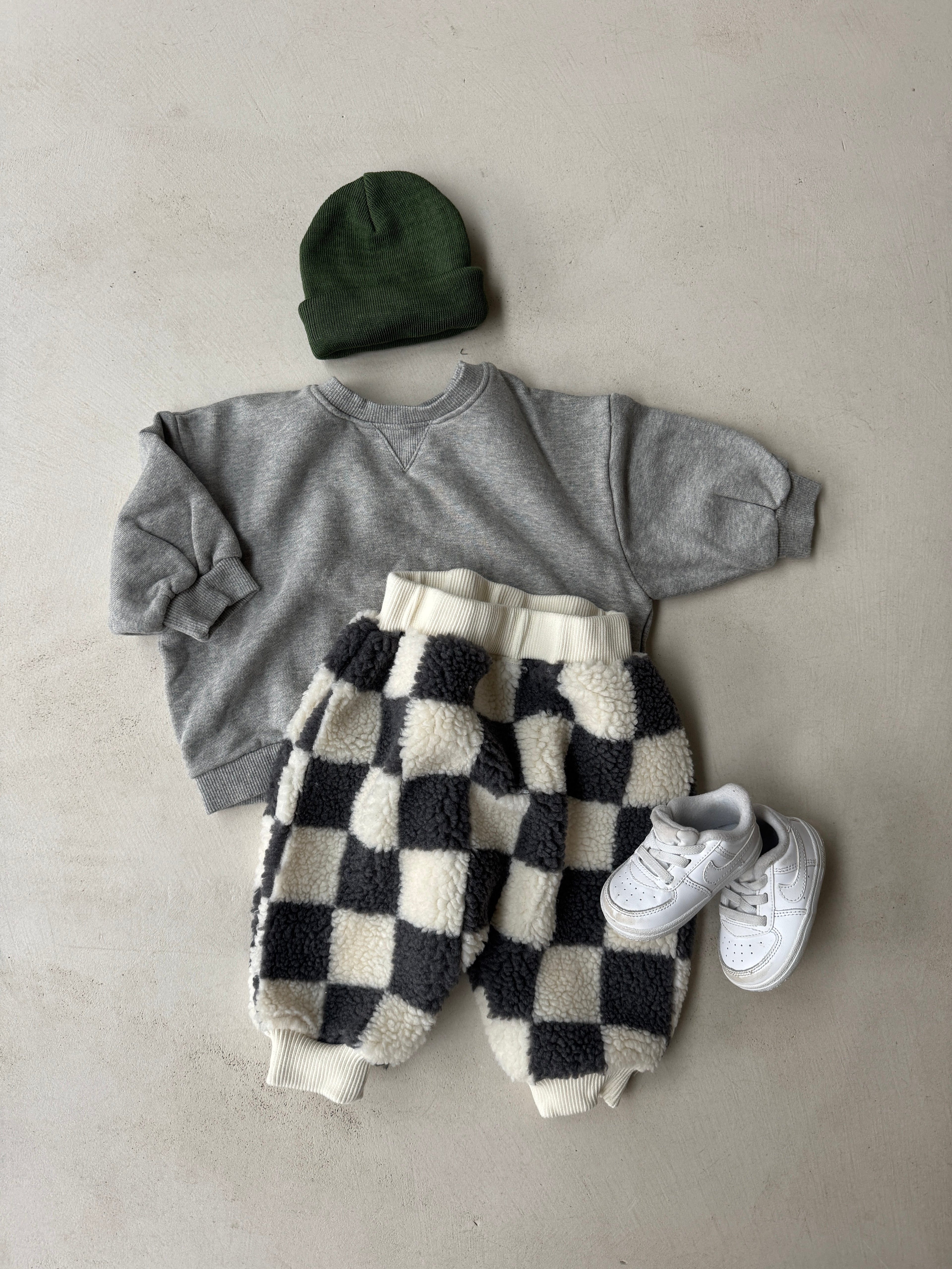 Baby Check Teddy Pants