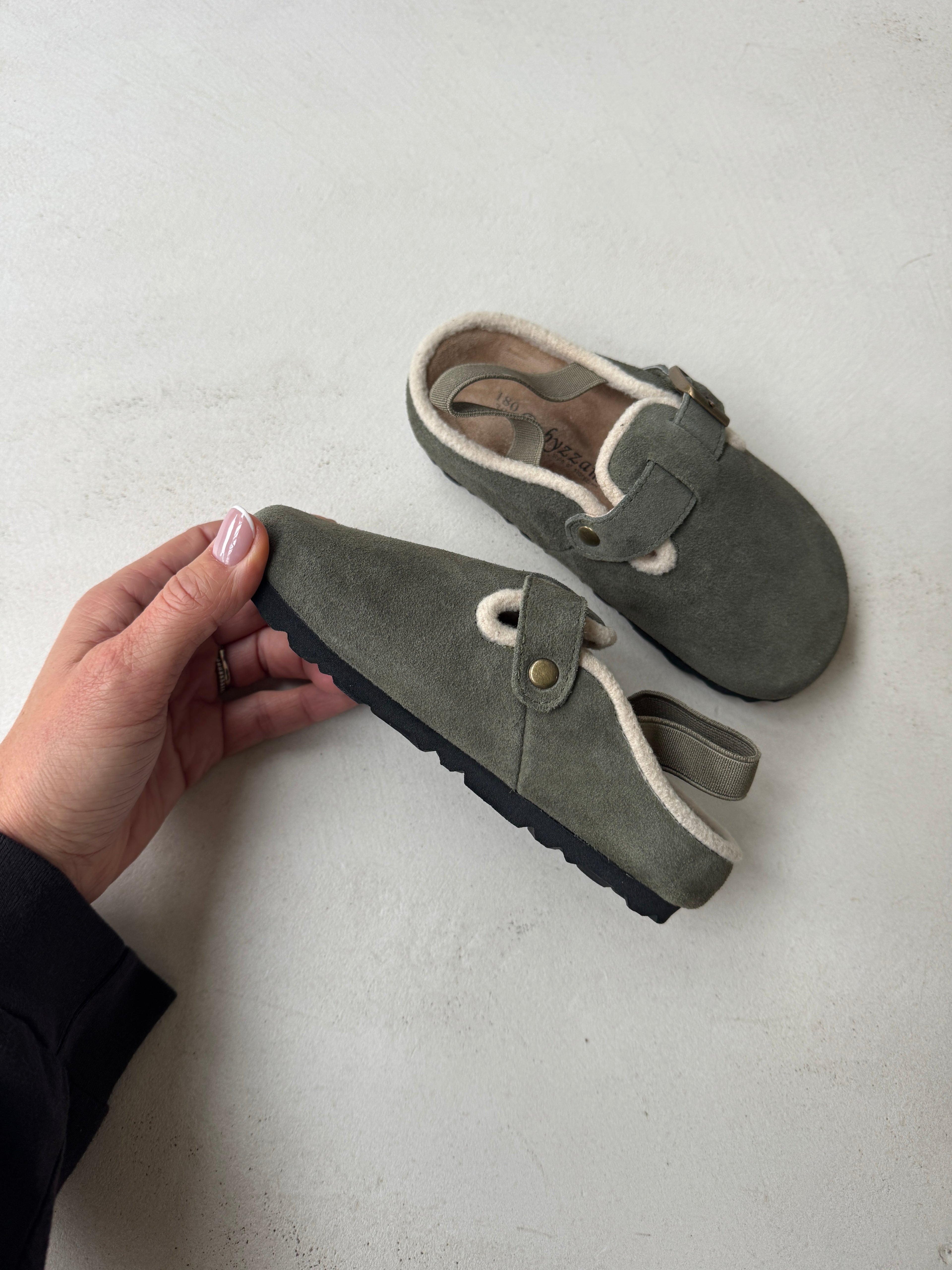 Suede Mules