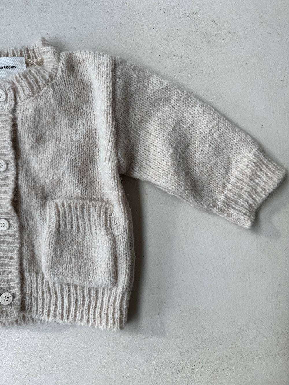 Wool Knit Boxy Cardigan