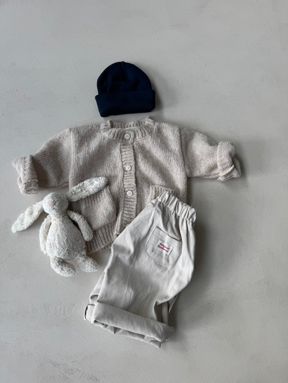 Wool Knit Boxy Cardigan