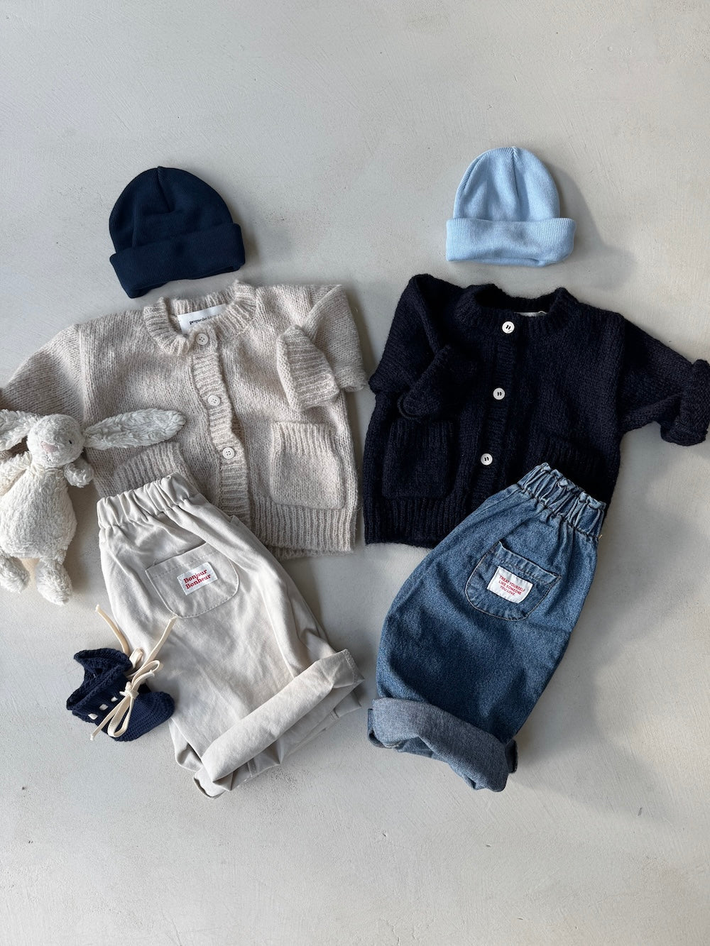 Wool Knit Boxy Cardigan