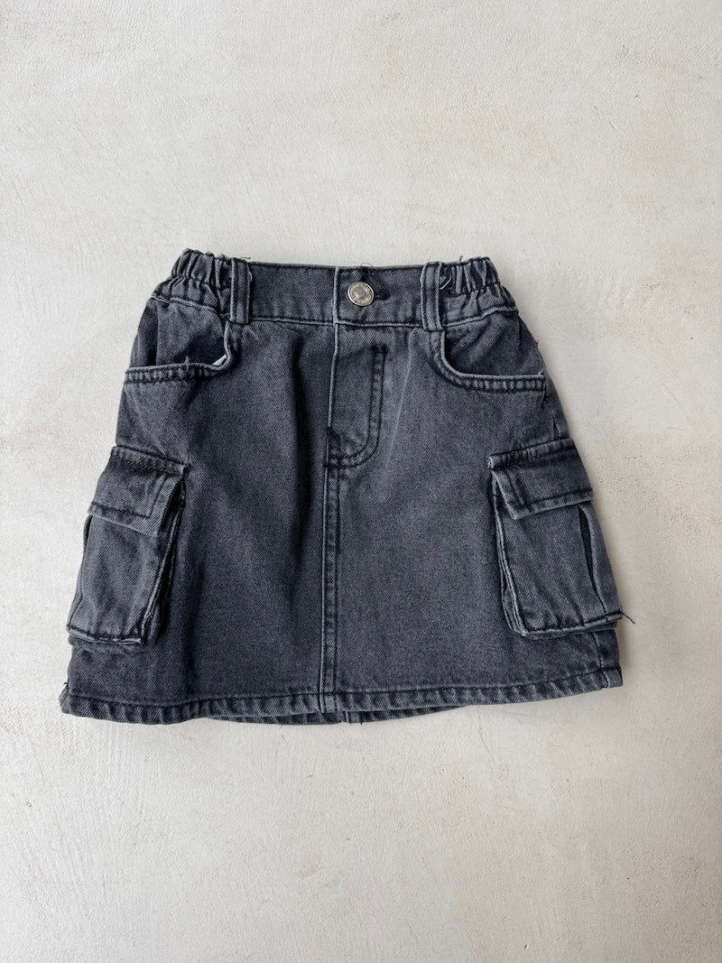 Cargo Denim Skirt