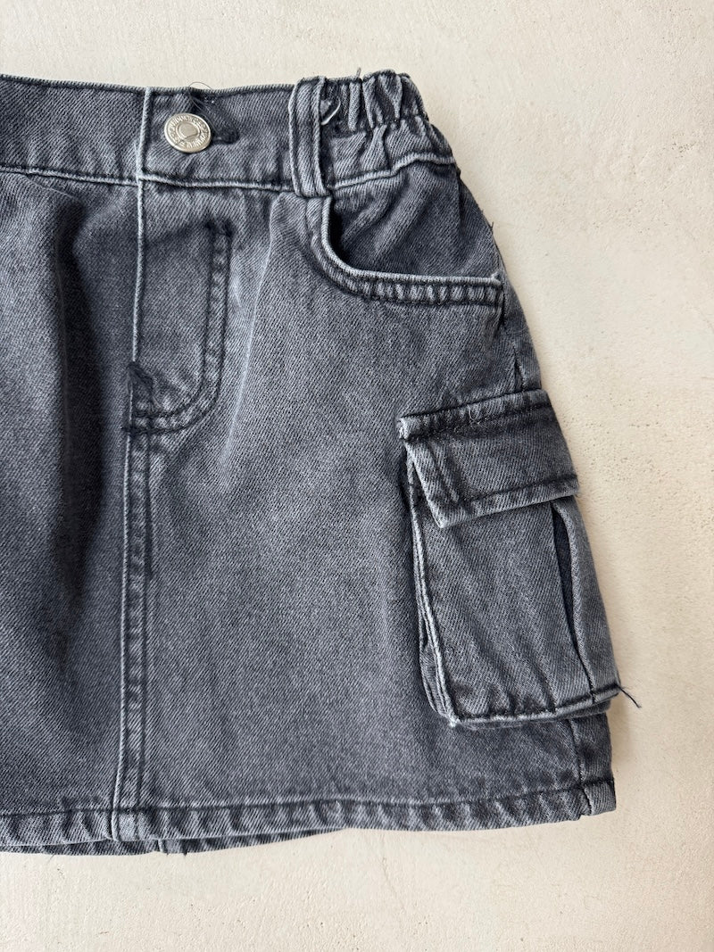 Cargo Denim Skirt