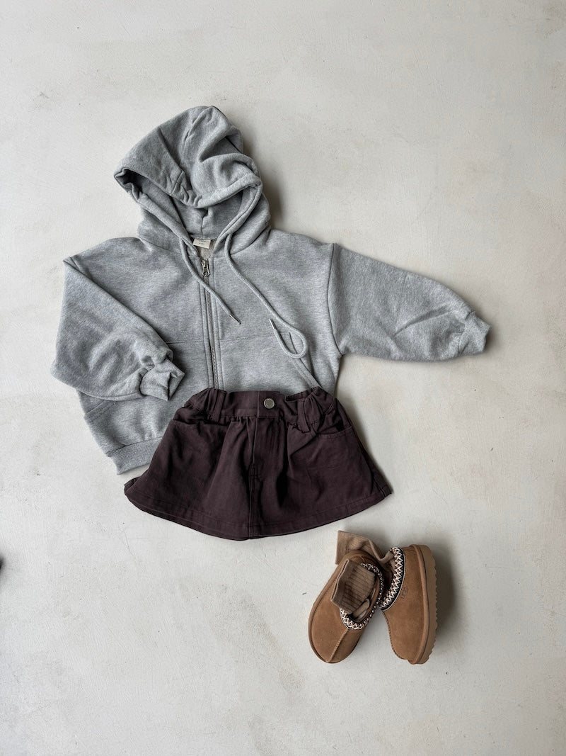 Oversized Zip Hoodie Grey