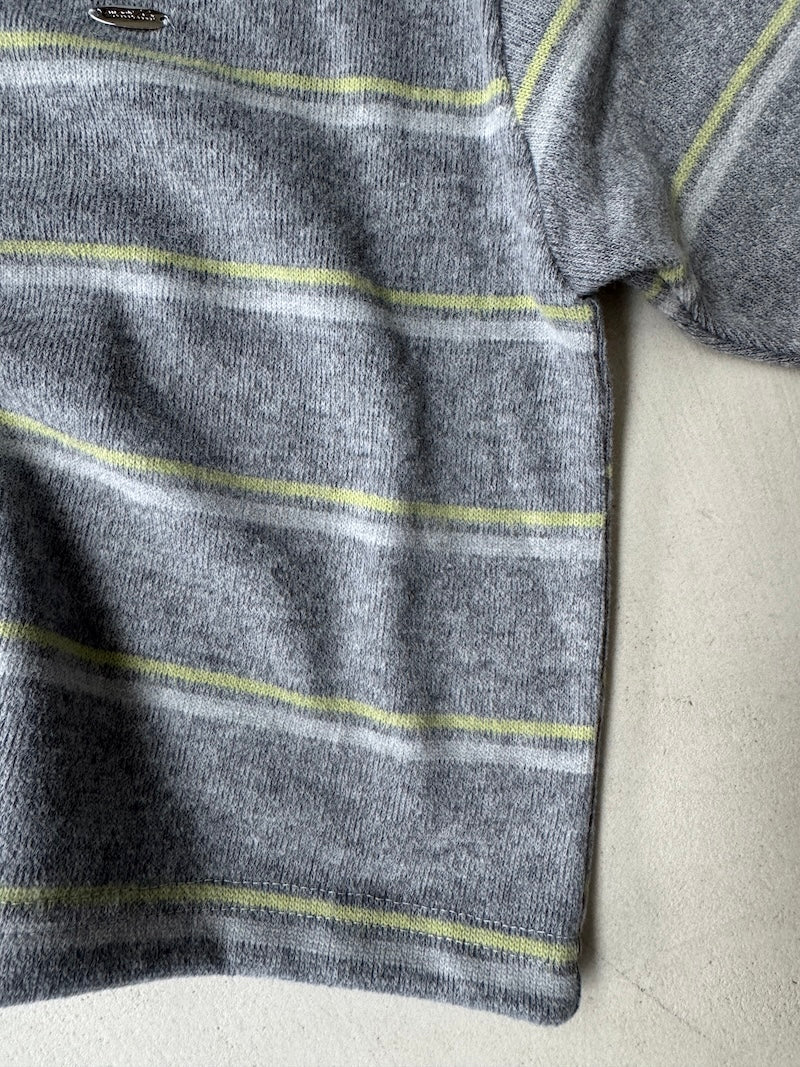 Olive Striped Knit Jumper