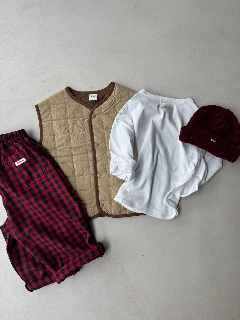 Camel Quilted Vest