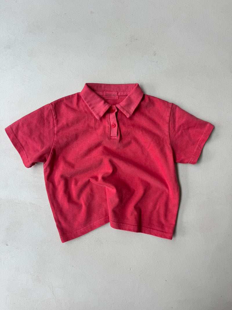 Washed Red Polo