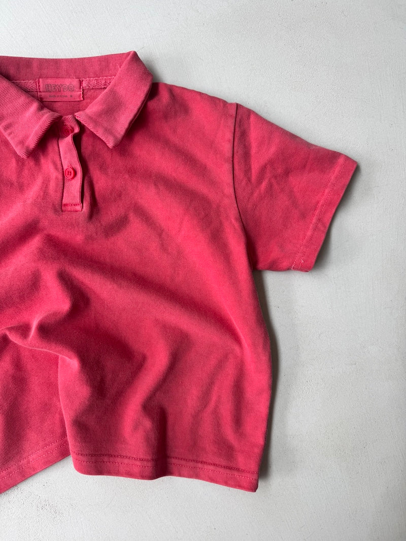 Washed Red Polo
