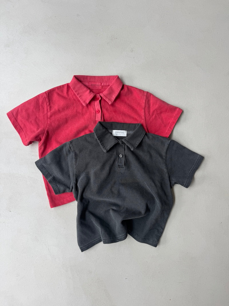 Washed Red Polo
