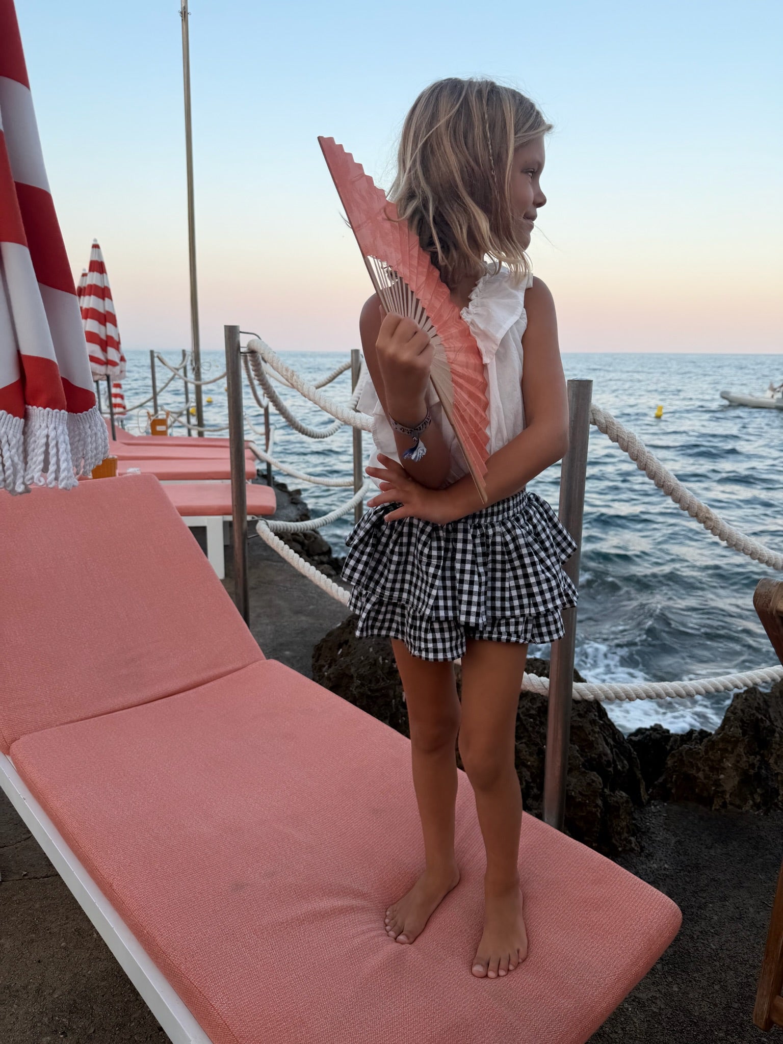 Joanne Black Check Skirt