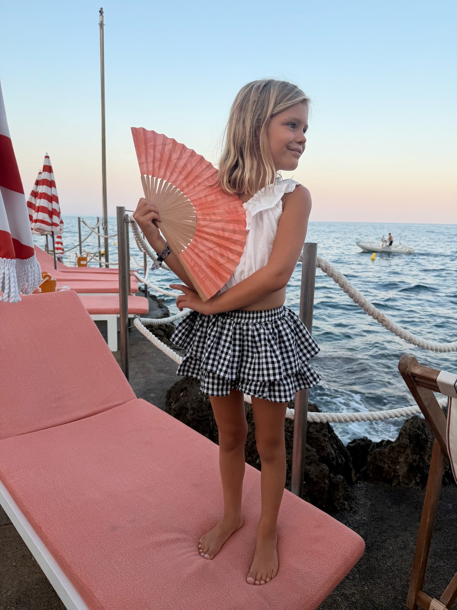 Joanne Black Check Skirt