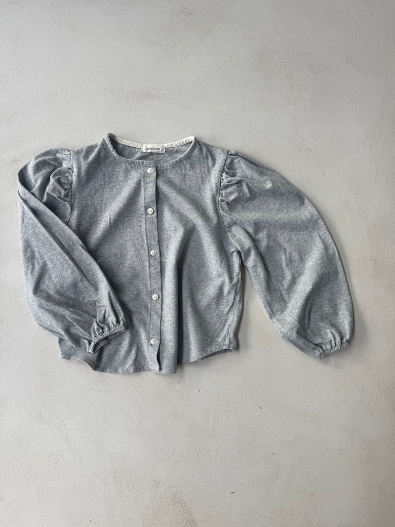 Puff Button Blouse