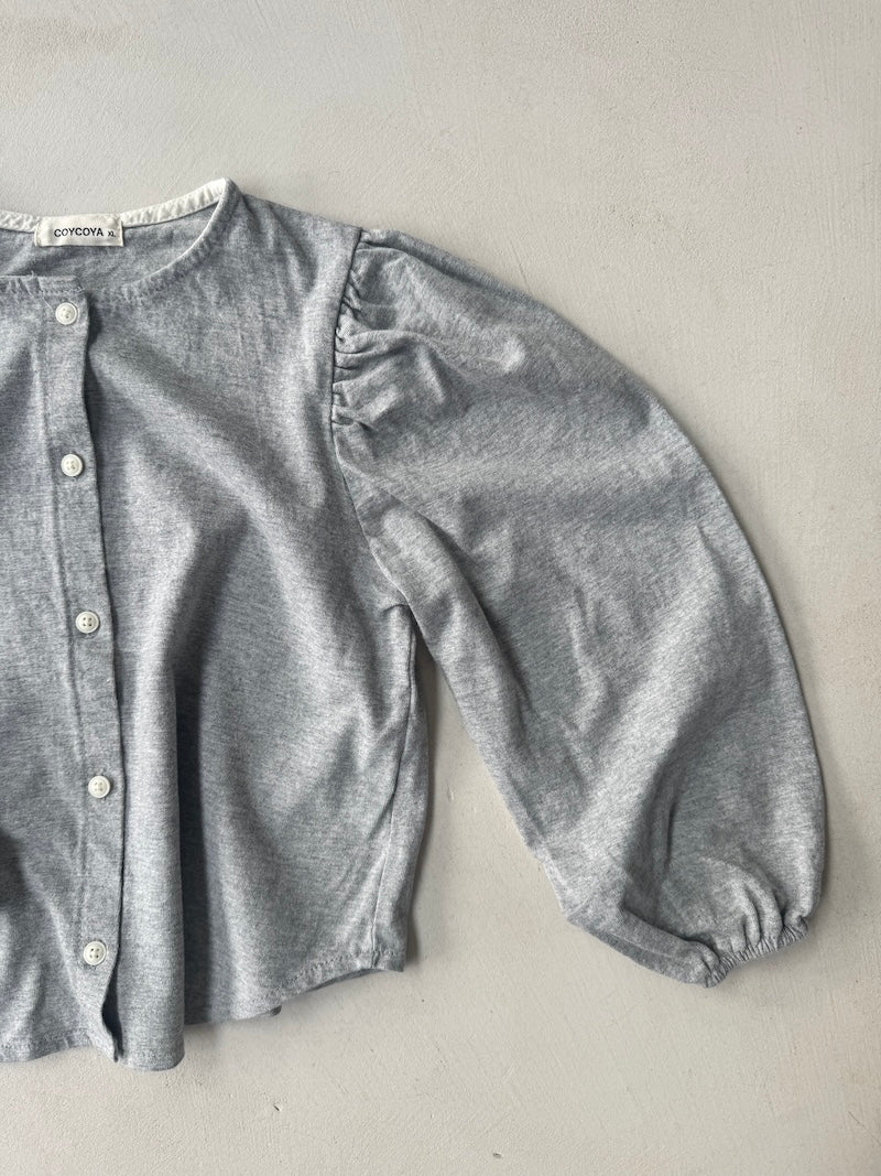 Puff Button Blouse