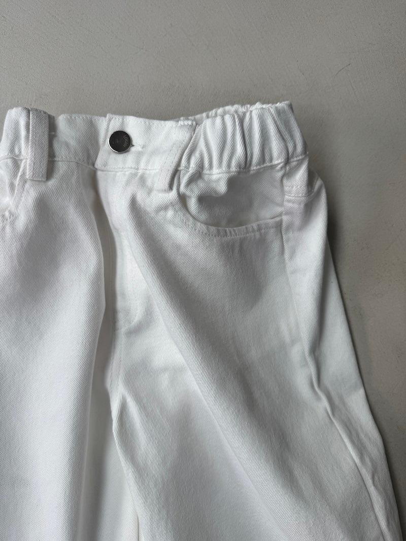 Twill Cotton Cropped Pants
