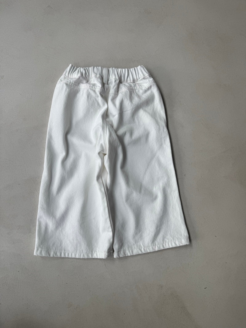 Twill Cotton Cropped Pants