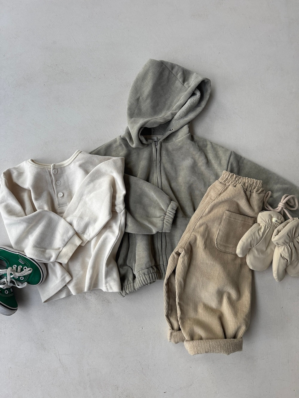 Brushed Cord Pants Beige