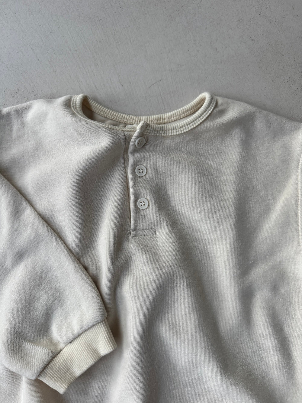 Boxy Button Top Cream