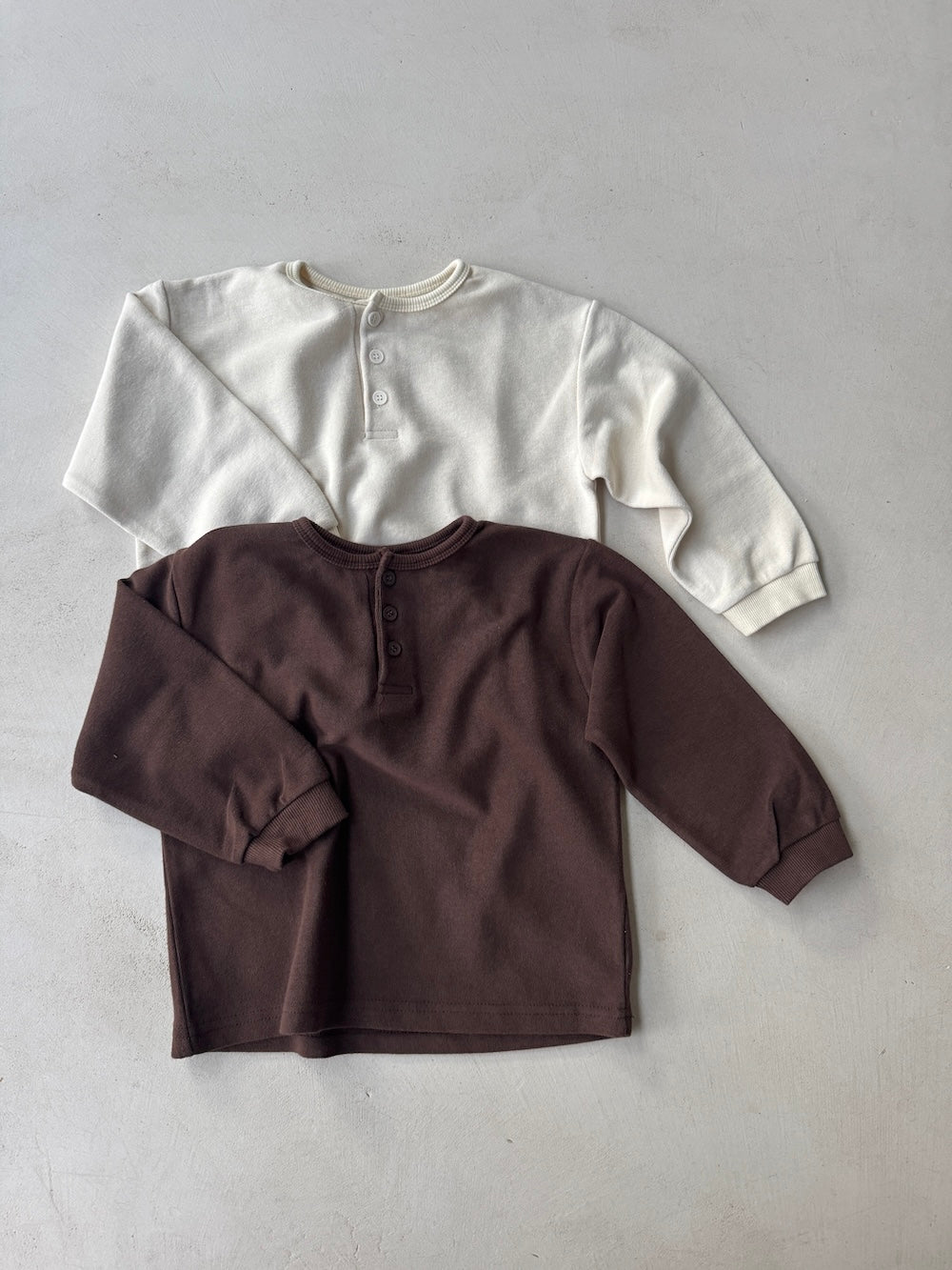 Boxy Button Top Brown