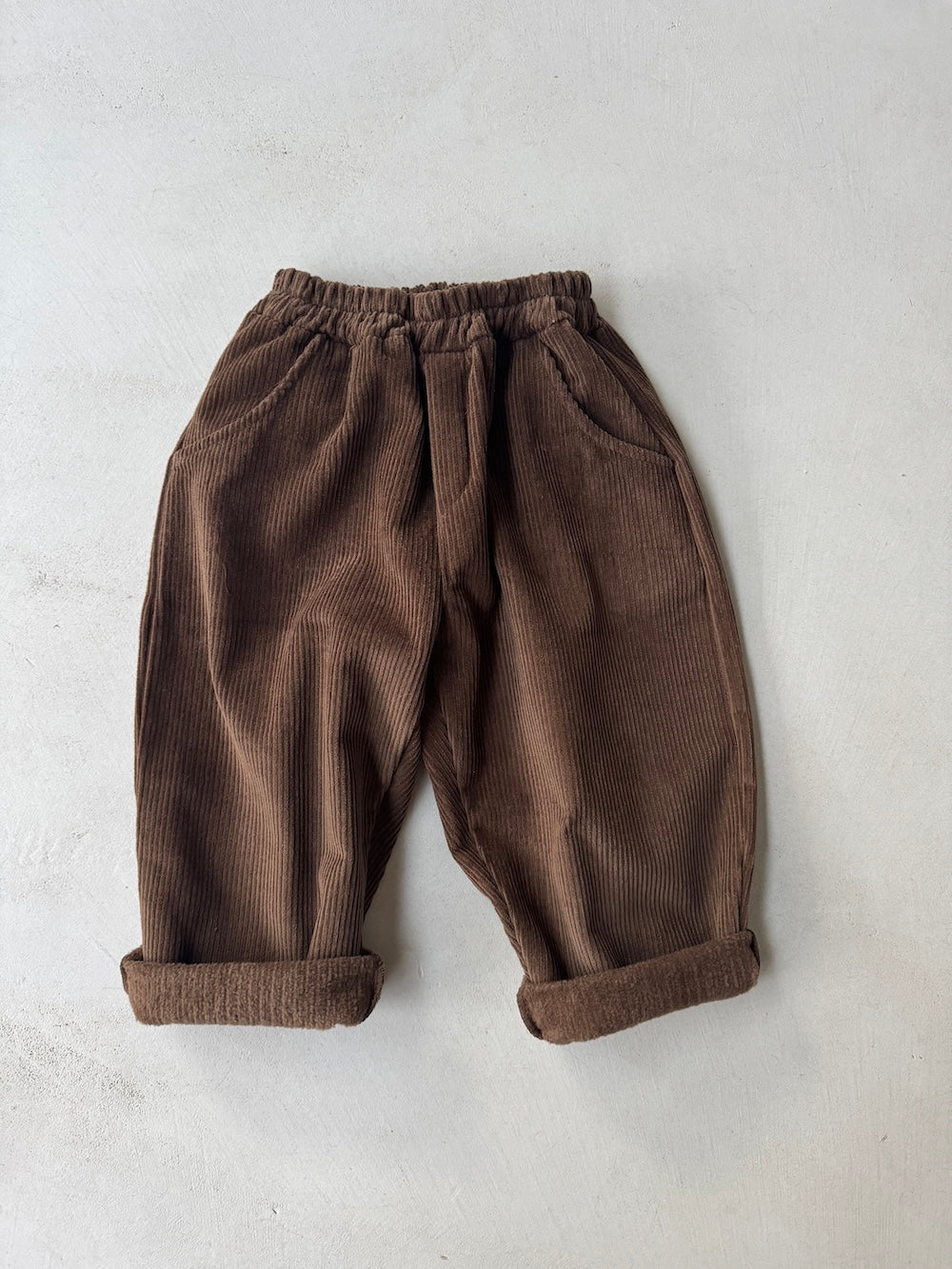 Brushed Cord Pants Brown